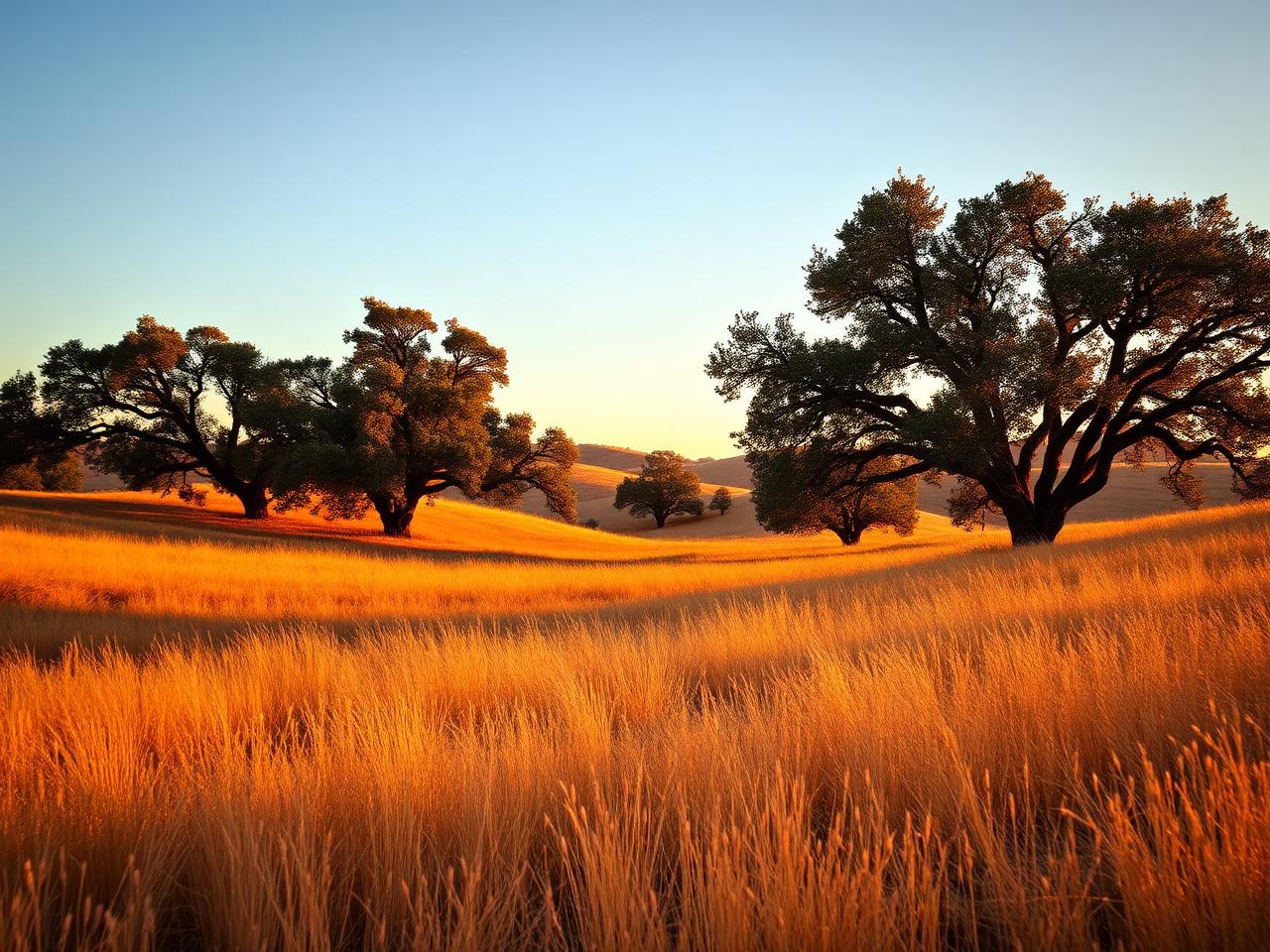 Golden foothills and oaks near San Luis Obispo